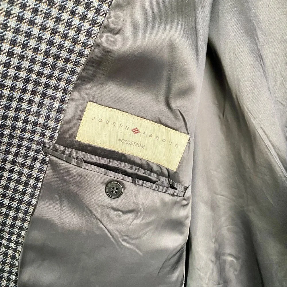 Joseph Abboud Silk Wool Blend 3 Button Sport Coat Jacket Blazer 44R